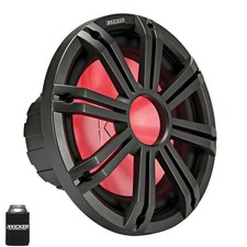 Kicker KMF122 12" Marine Sub with LED Charcoal Grill for Free Air Applicaitons