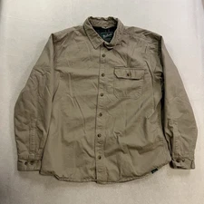 Woolrich The Green Label Collection Flannel Lined Shirt Jacket XL Beige Khaki