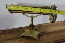LARGE BRASS DUAL WHEEL KALEIDOSCOPE WITH STAND Rare FIND !!!!