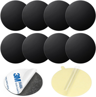 8 StüCk Metallplatte MetallpläTtchen 40Mm Selbstklebend Schwarz, FüR Kfz Magnete