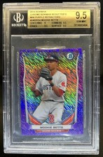 2014 Bowman Chrome Mookie Betts Scout Mini Purple Refractor RC /99 BGS 9.5 Gem