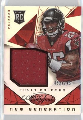 2015 Certified New Generation Jerseys Mirror Red Tevin Coleman Rookie RC 0o9