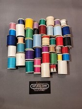 Vintage Thread Spools Sewing Lot of 44 Mixed Brands Sizes