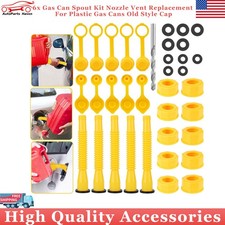 6x Gas Can Spout Kit Nozzle Vent Replacement For Plastic Gas Cans Old Style Cap