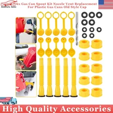 6x Gas Can Spout Kit Nozzle Vent Replacement For Plastic Gas Cans Old Style Cap