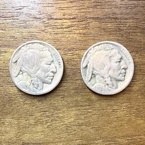 1926 P And 1926S Buffalo Nickel Lot! Two Coins Collectible And In Good Condition