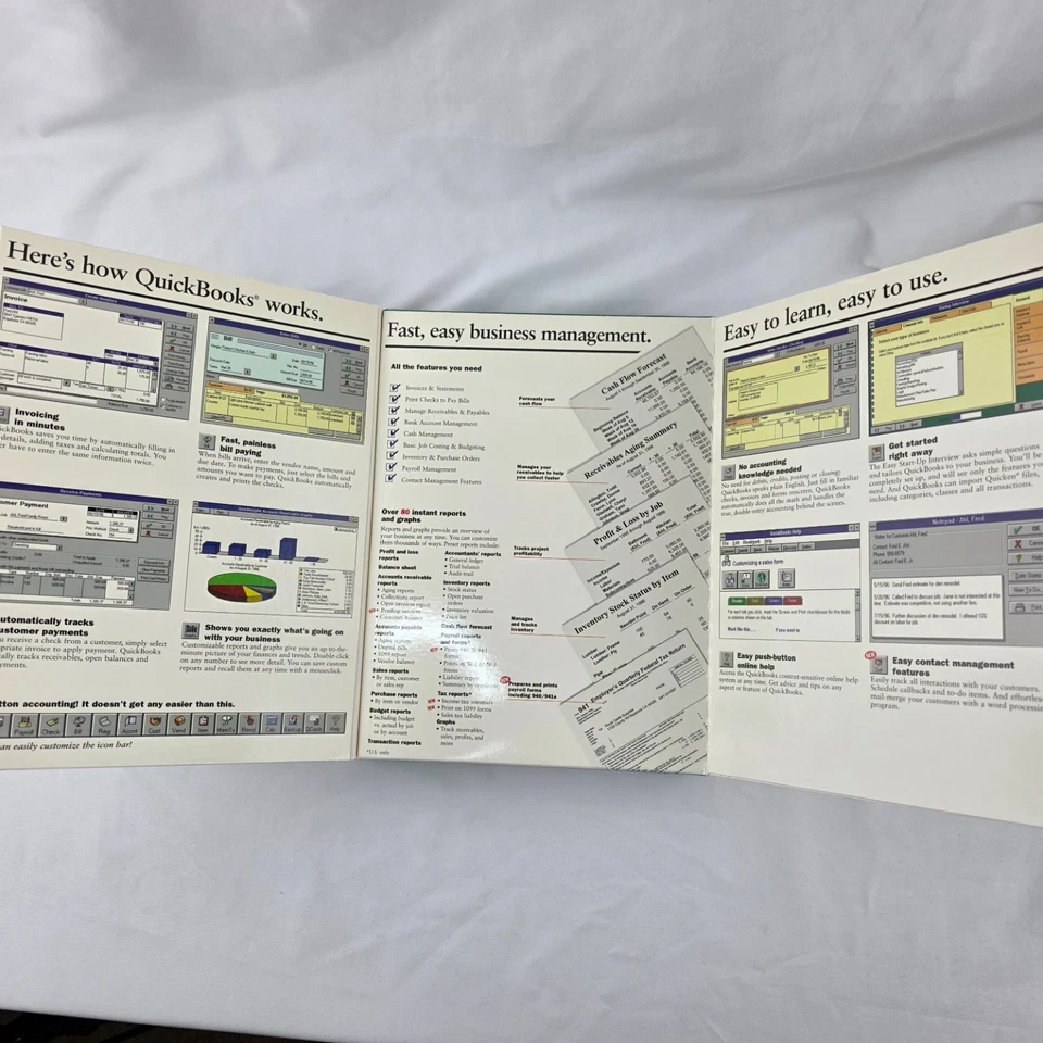 QuickBooks Version 4.0 Windows 95 CD-Rom Vintage All Original - Image 4 of 4