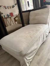 IKEA Ektorp Sofa, Weiß, Stoff, Ausziehbare Liegefläche