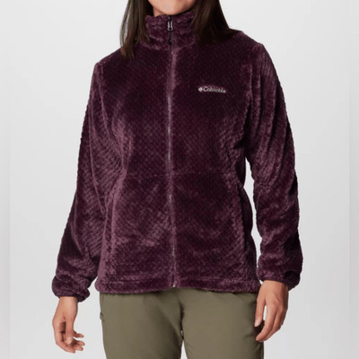 Columbia purple Women Bugaboo fleece Interchange Jacket Sherpa Full Zip jacket L