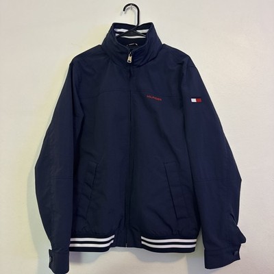 Tommy Hilfiger Jacket Men's Lightweight Hooded Regatta Bomber Jacket Size M!