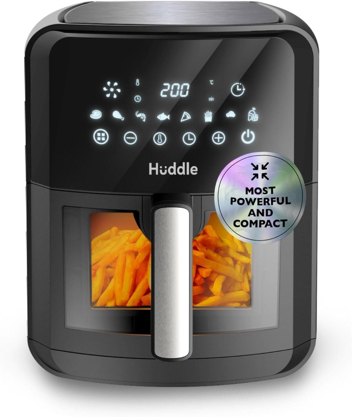Nuovissima Friggitrice ad Aria Huddle Compact 6.3L con Touchscreen Digitale, 8 Cotture Pre