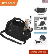 Airline Approved Soft-Sided Pet Carrier - Durable Travel Bag for Cats  Dogs