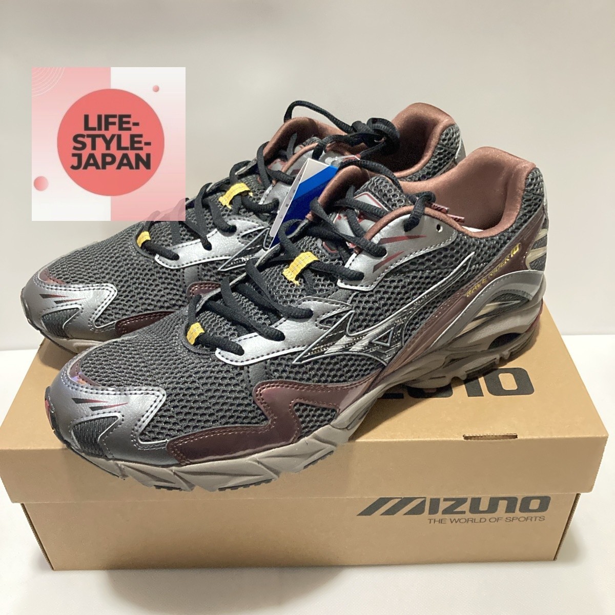 MIZUNO WAVE RIDER 10 D1GA243112 Dark Gray/Black/Brown Men Running