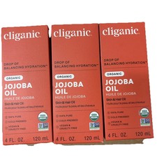 3Cliganic Organic Jojoba Oil, 100 Pure 4oz Moisturizing Oil for Face Hair Skin