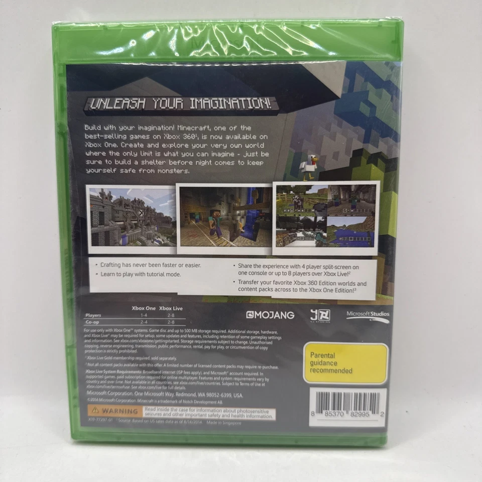 Minecraft: Xbox One Edition - Microsoft Xbox One - PAL - Brand New Sealed - Image 2 of 3