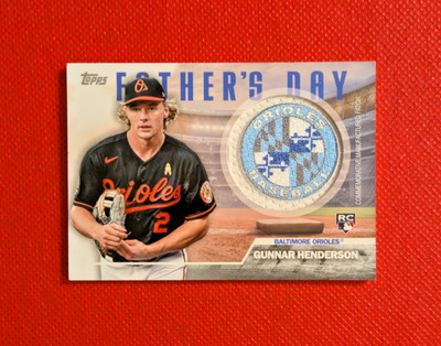 2023 Topps GUNNAR HENDERSON RC #FD-GH ''Father's Day'' Team Patch - Orioles