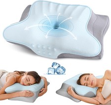 Cervical Neck Pillow for Pain Relief - Ergonomic Memory Foam Pillows for Sleepin