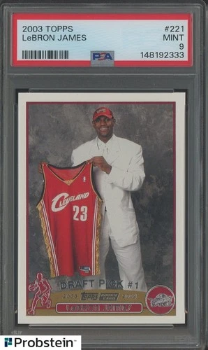 2003 TOPPS LeBron James Rookie Card #221 PSA 9 MINT