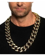 Dicke XL Goldkette mit Steinchen besetzt