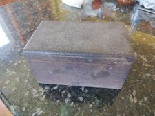 Antique Railroad * Home IRON STRONGBOX * Stagecoach Banker Brick Time Capsule