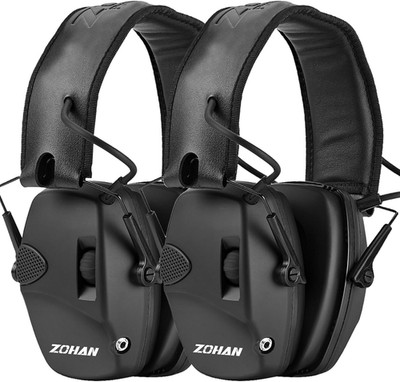 Electronic Shooting Earmuffs   Noise Reduction & Sound Amplification, Foldable