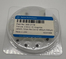 Agilent Graphite Ferrules 0.8 mm 10/pk 500-2118 — NEW