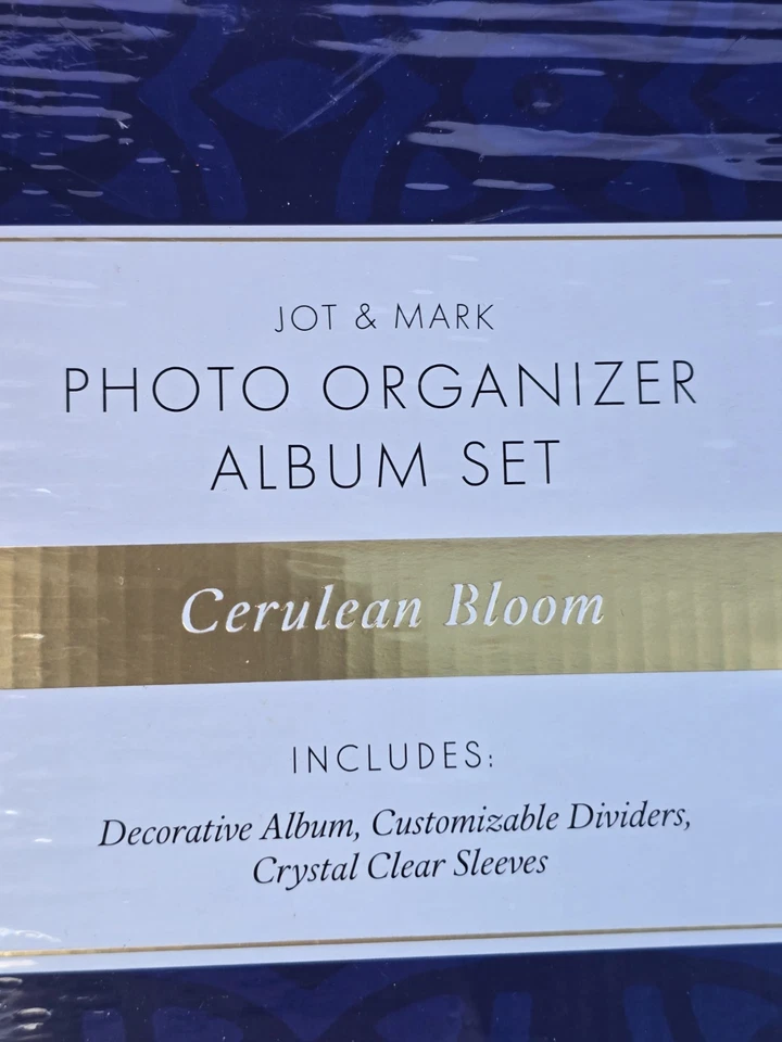 Juego de álbum de 3 anillos Jot & Mark Cerulean Bloom 200 divisores de fotos 4x6 sin ácido Foto 2 de 4