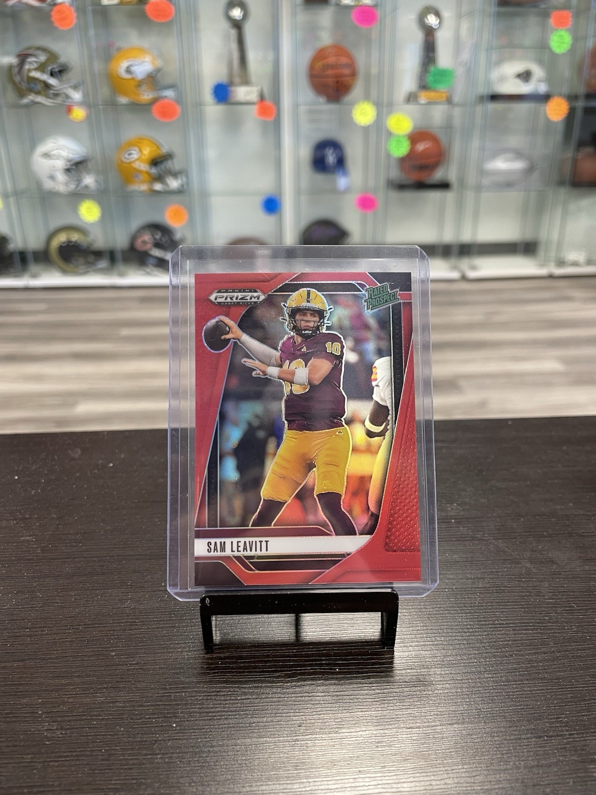 2025 Panini Prizm Draft Picks Football Sam Leavitt Red Rated Prospect /399 #6 JD