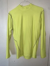 Layer 8 Women's Long Sleeve Bright Neon Yellow Pullover Active Tee Size XL