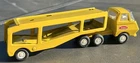 Vintage 1960s Mini Tonka Yellow Semi Truck with Car Hauler Trailer