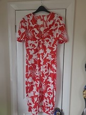 BN RED AND WHITE SUMMER DRESS SIZE MEDIUM 10 SHEIN