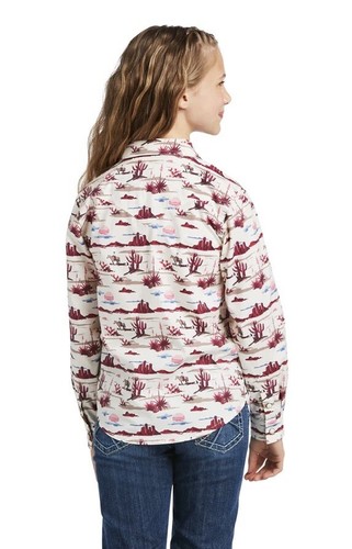ARIAT GIRLS' R.E.A.L YUMA LANDSCAPE PRINT LONG SLEEVE SNAP WESTERN SHIRT L/G - Picture 11 of 11