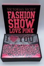 Y2K Victoria's Secret PINK 2011 Fashion Show Lace Back Sequin Panty Set LG NIB