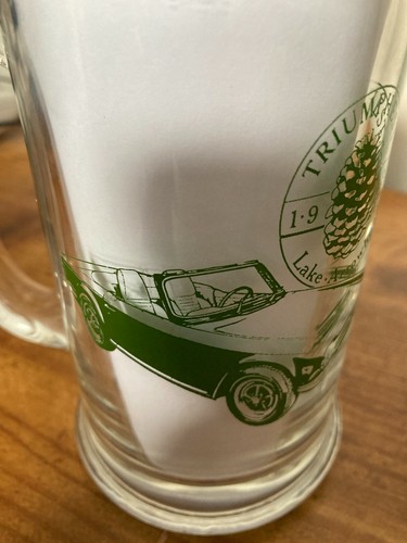 Triumphest 1989 Lake Arrowhead California Stanpart Roadster Factory Glass Mug - Picture 5 of 5