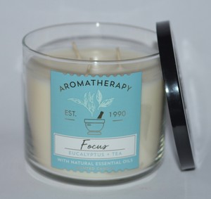 Details About Bath Body Works Aromatherapy Focus Eucalyptus Tea Candle Large 3 Wick 145 Oz