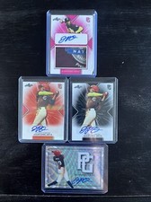 Jean-Pierre Ortiz 2021 Leaf Perfect Game auto  Autograph Lot  X4 1/1 REDS