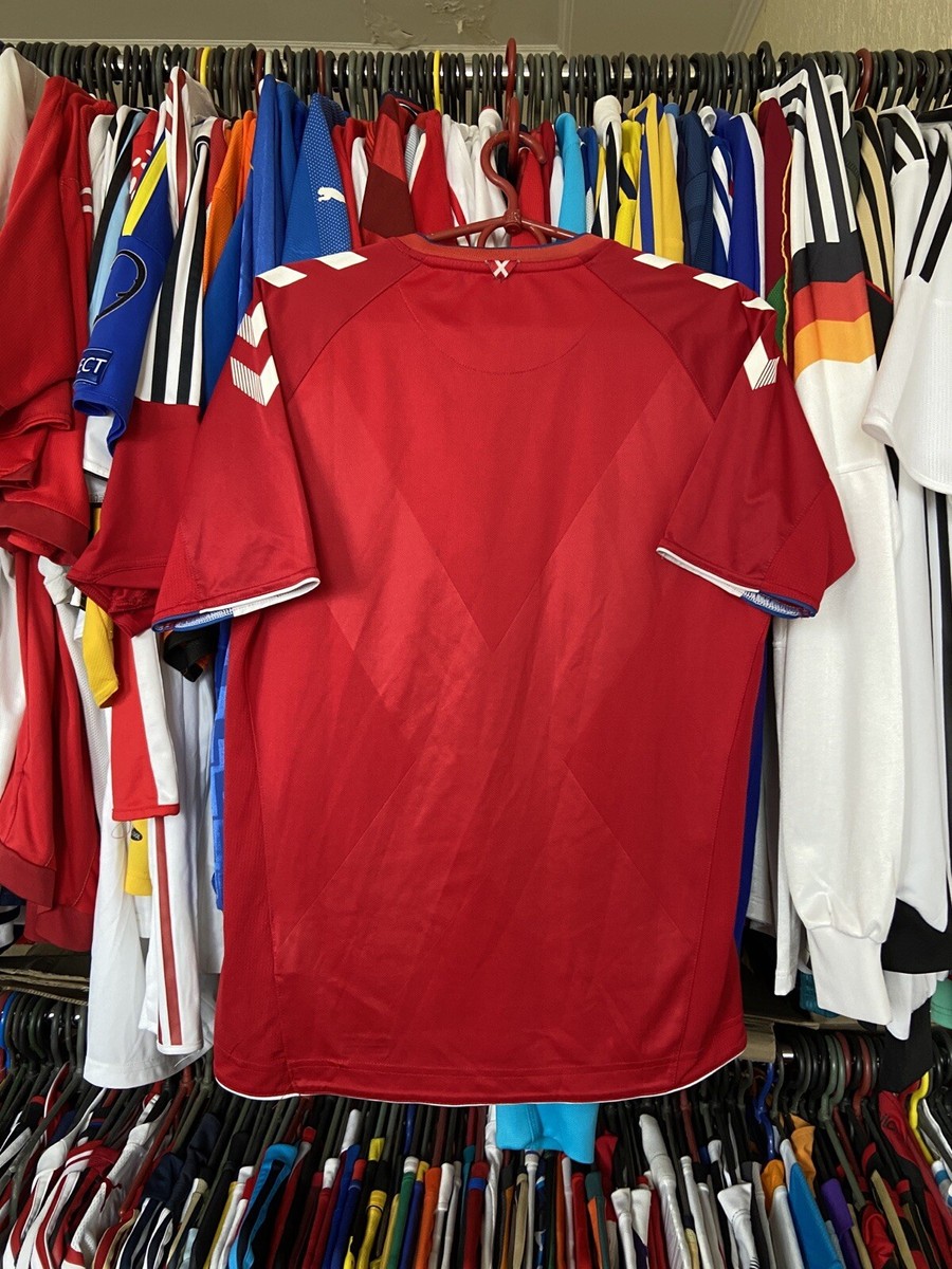 DENMARK 2018 2019 HOME FOOTBALL SHIRT SOCCER JERSEY HUMMEL sz S