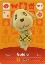 Goldie Amiibo Card Animal Crossing New Horizons 317 Unscanned