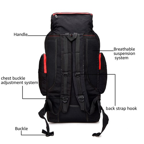 100L Military Tactical Backpack Camping Hiking Outdoor Travel Rucksack Luggage - Picture 6 of 18