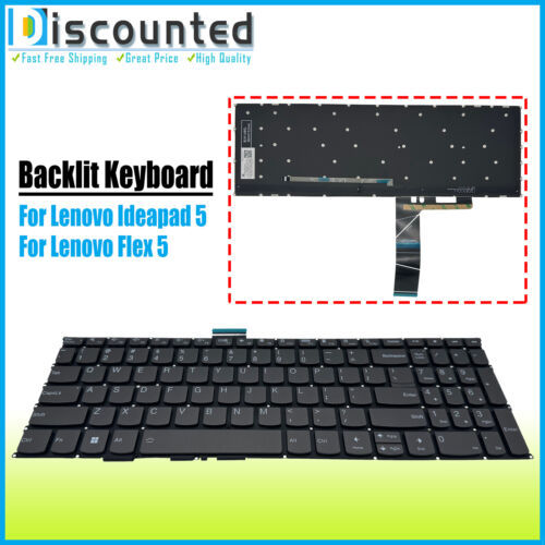 For Lenovo IdeaPad Flex 5-15ALC05 5-15ARE05 5-15IIL05 5-15ITL05 Backlit Keyboard