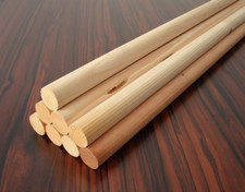 10 Rundstäbe Kiefer/Fichte Ø 19,22,28,35,46mm Holzrundstab Bastelstab B-Sort.