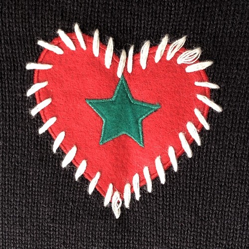 Designers Originals Studio Christmas Sweater L Cardigan Applique VTG Ugly SHORT - Picture 20 of 23