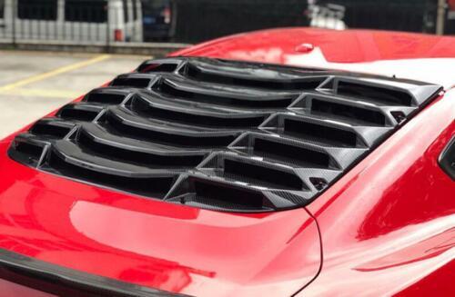 For Ford Mustang 2015-2021 MMD Carbon Fiber Tail Rear Window Louver Cover Trim - Picture 4 of 8