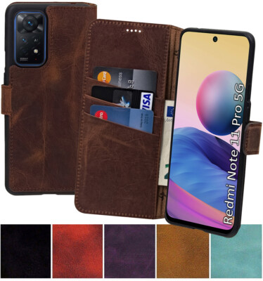 Hülle für Xiaomi Redmi Note 11 Pro 5G Tasche Book Schutz Cover Leder Wallet Case