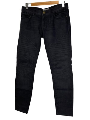 Current/ Elliot Mens Skinny Moto Jeans Faded Black Size 27-0 Made In USA