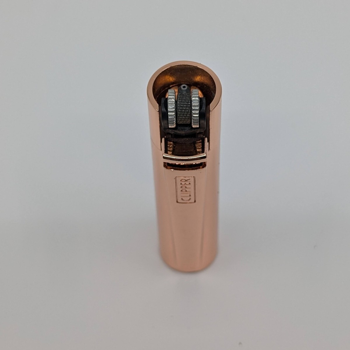 NEW CLIPPER Metal Lighter SHINY ROSE Gold finish - Gift Box