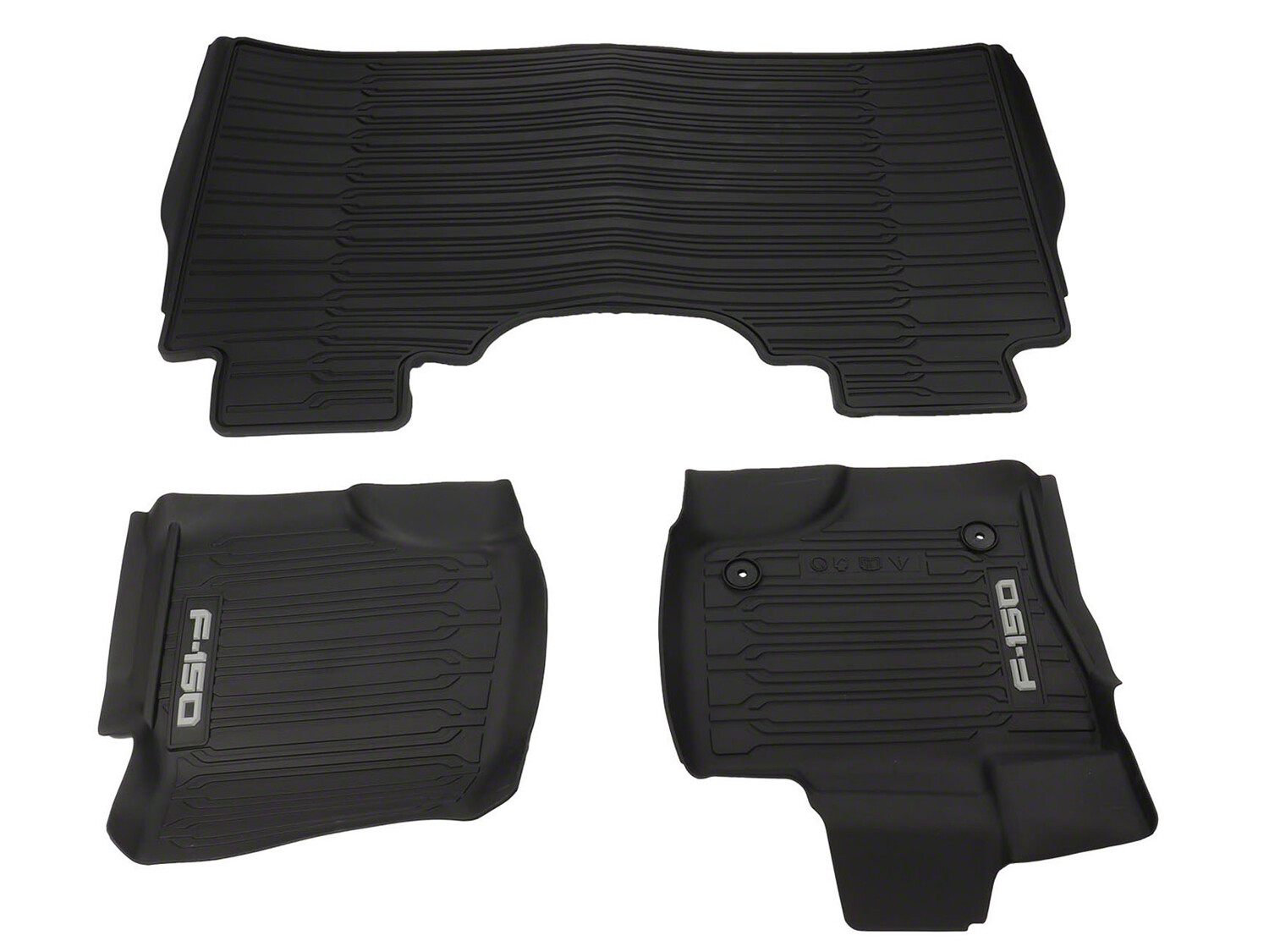 FORD F150 SuperCrew 20152023 3pc All Weather Floor Liner Tray For