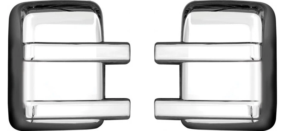 Cubiertas de espejo retrovisor cromadas completas para remolque Fit 2008-2016 Ford F250 F350 F450 F550 Foto 2 de 3
