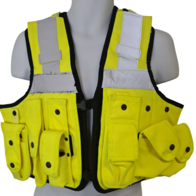 Aegis Engineering Stichweste Hi Viz Hi Vis mit Tasche Hülle Buddy-Lok System F