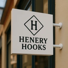 Personalized Round Blade Sign | Double Sided Outdoor Business Logo | Storefront